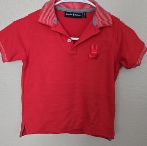 Psycho Bunny Red Kids Polo Shirt